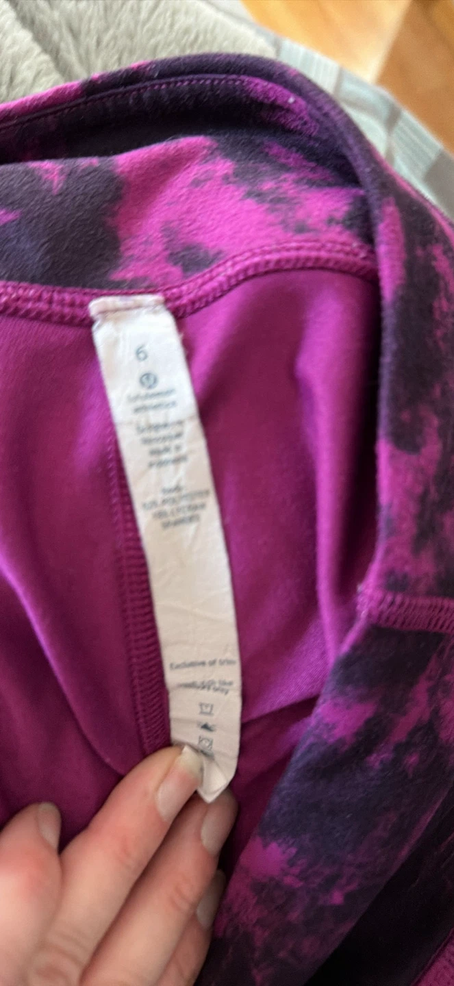 Lululemon Purple Tie-Dye Align Crop Leggings Size 6 - photo 2