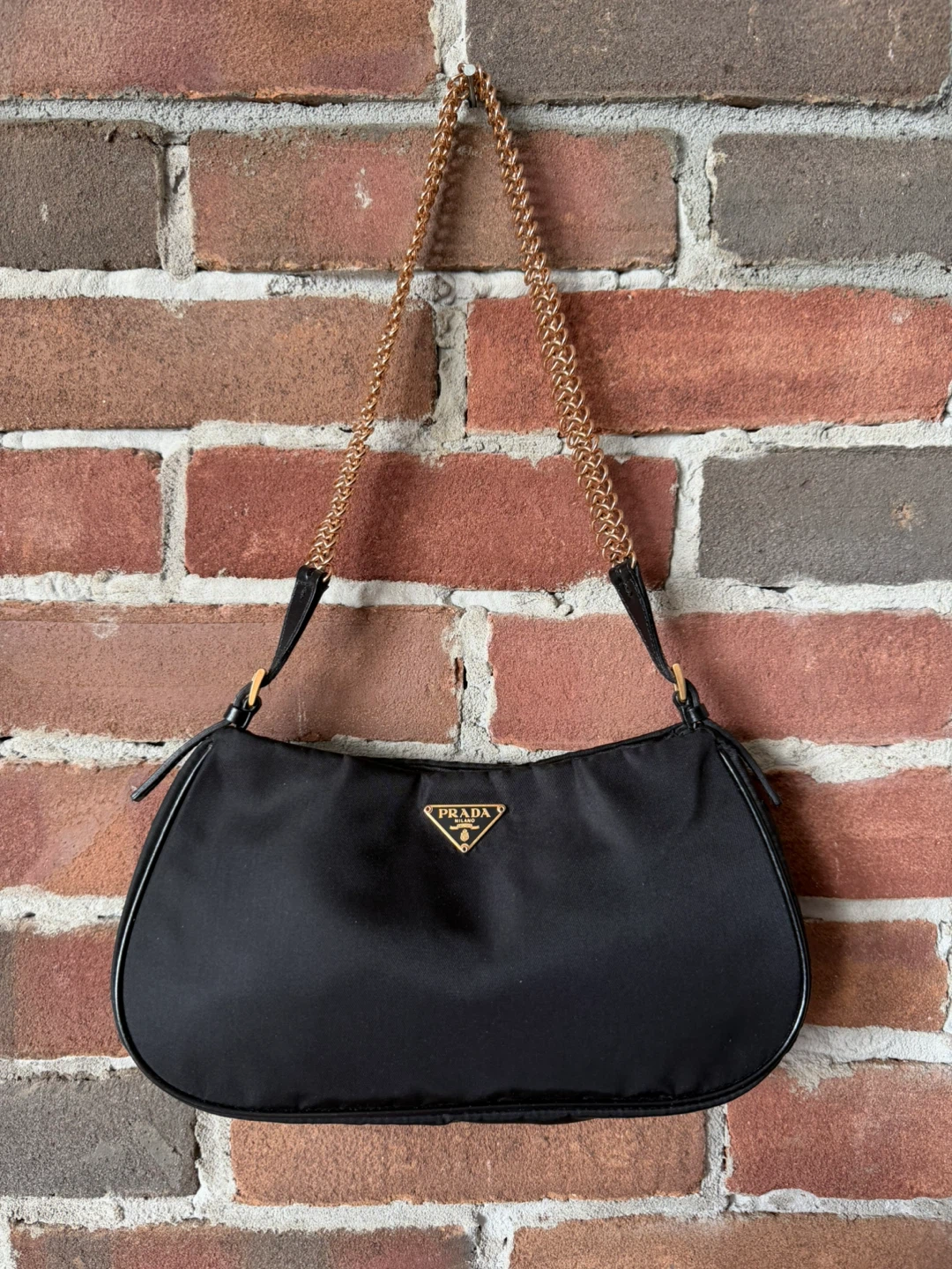 Prada Black Small Nylon Shoulder Bag