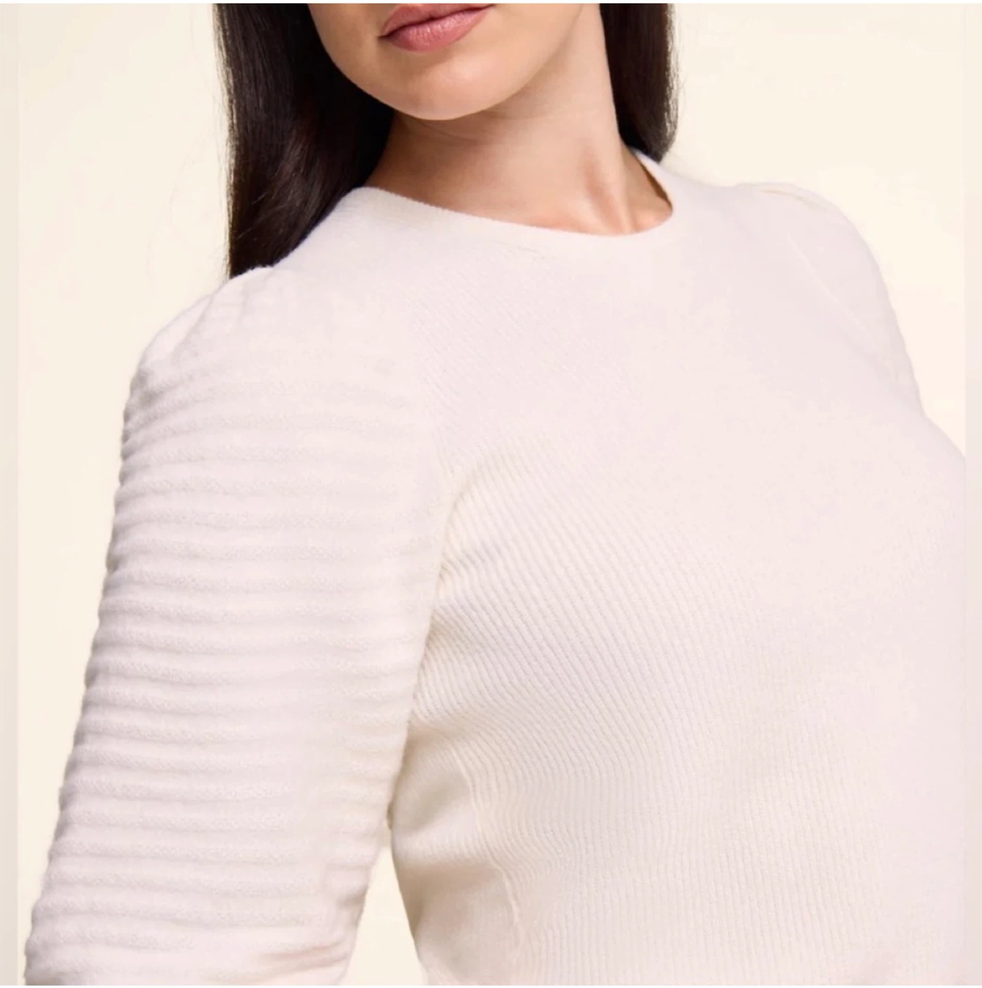 Puff Sleeve Sweater With Bows - photo 3