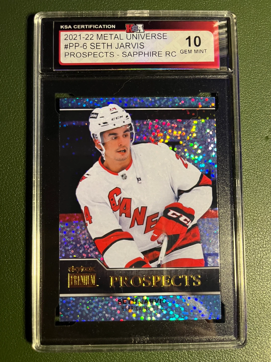 2021-22 Metal Universe Seth Jarvis RC Sapphire6 KSA 10