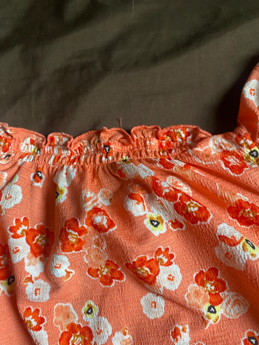 Orange floral print blouse🌱 - photo 2