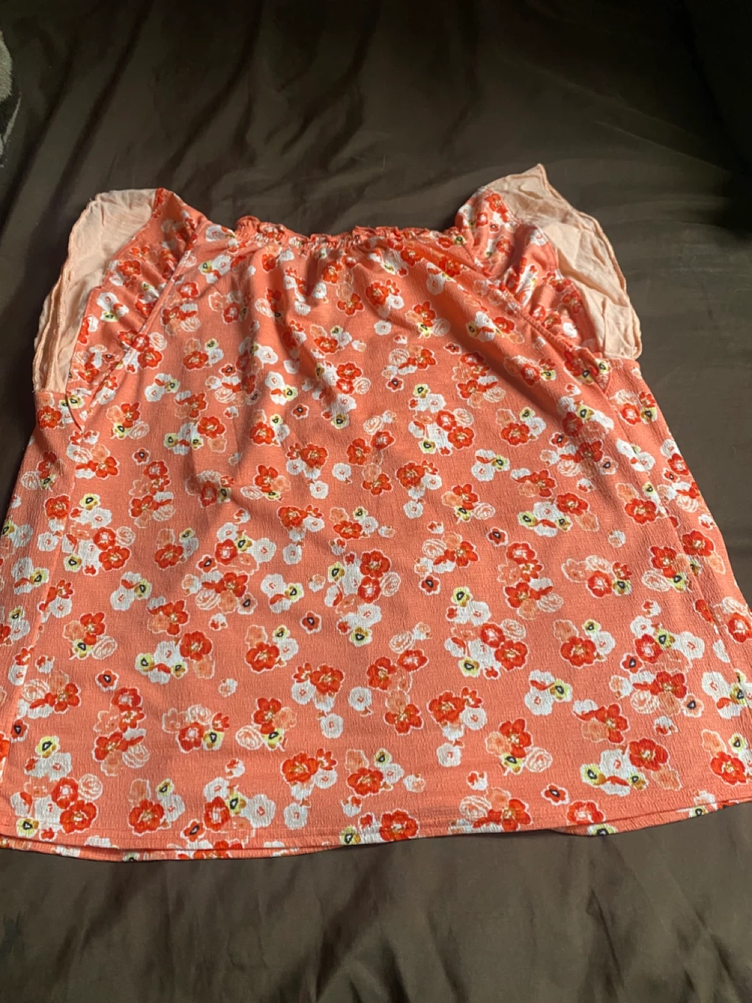 Orange floral print blouse🌱 - photo 4
