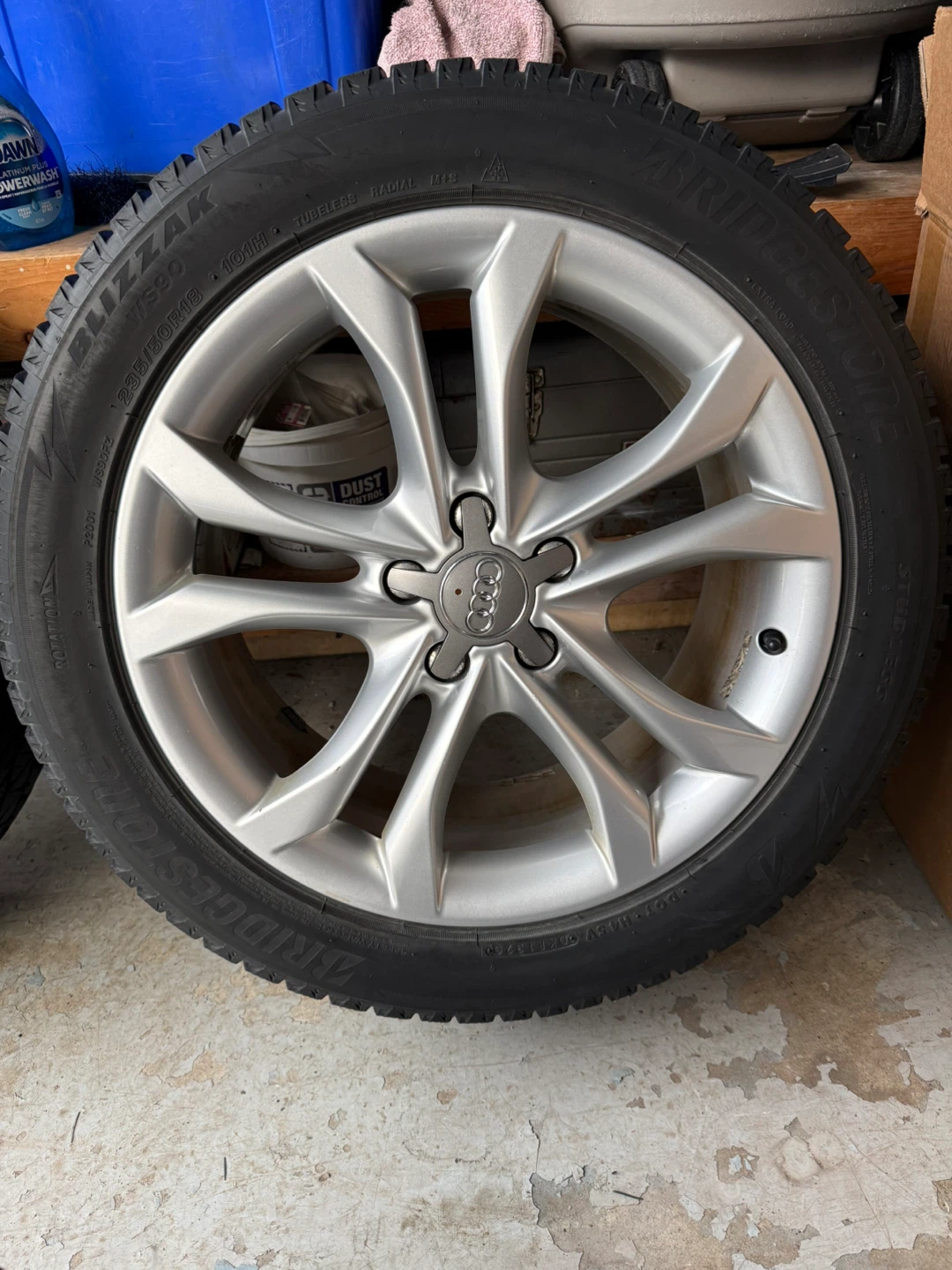 18” OEM Audi Wheels with 235/18R18 Bridgestone Blizzak Tires