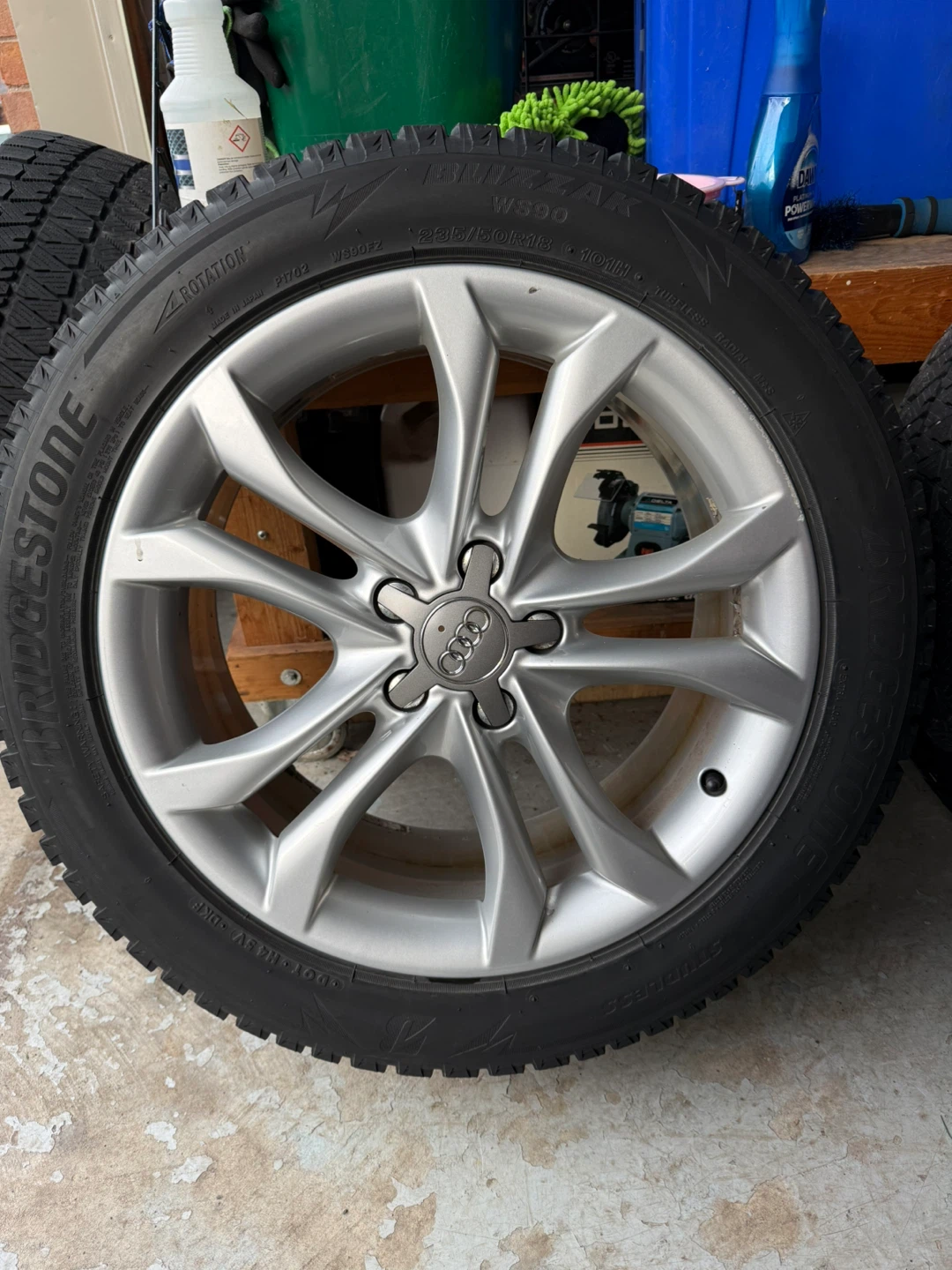 18” OEM Audi Wheels with 235/18R18 Bridgestone Blizzak Tires - photo 4