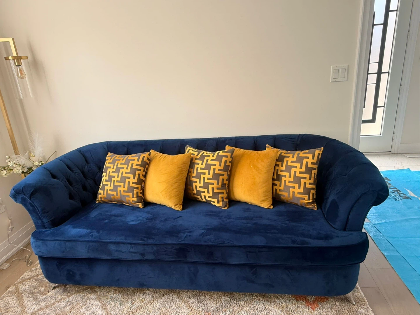 Custom made 3+2 Sofa Set, and other side and decor items