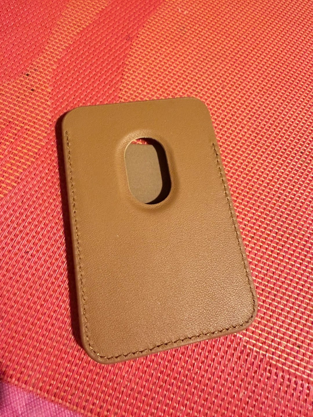 Brown Faux Leather Card Holder - photo 2