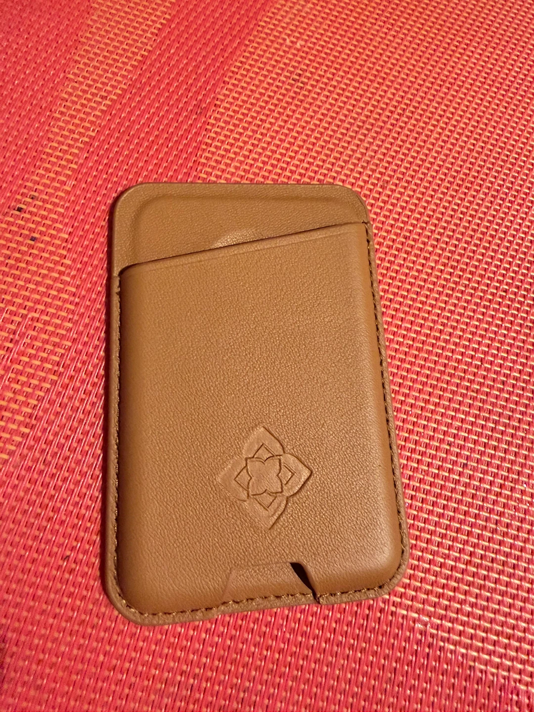 Brown Faux Leather Card Holder