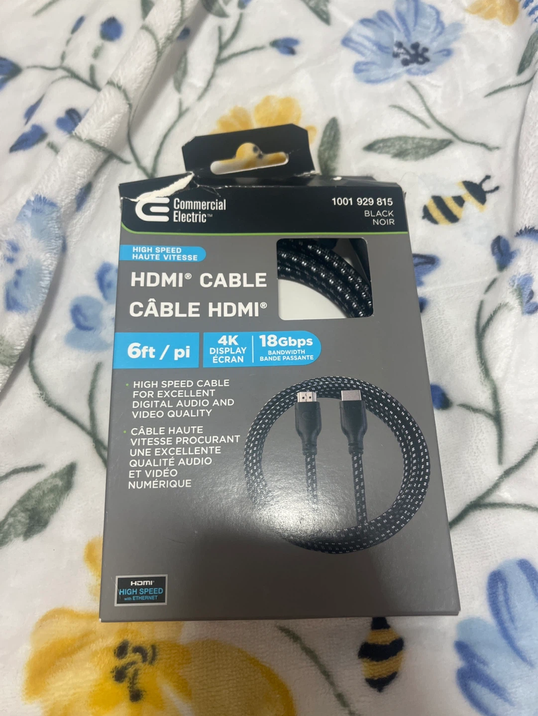 Commercial Electric HDMI Cable 6ft Black