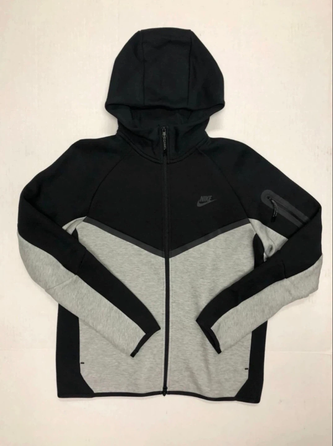 Nike Tech Fleece Full Zip Hoodie Black Grey Men's Small