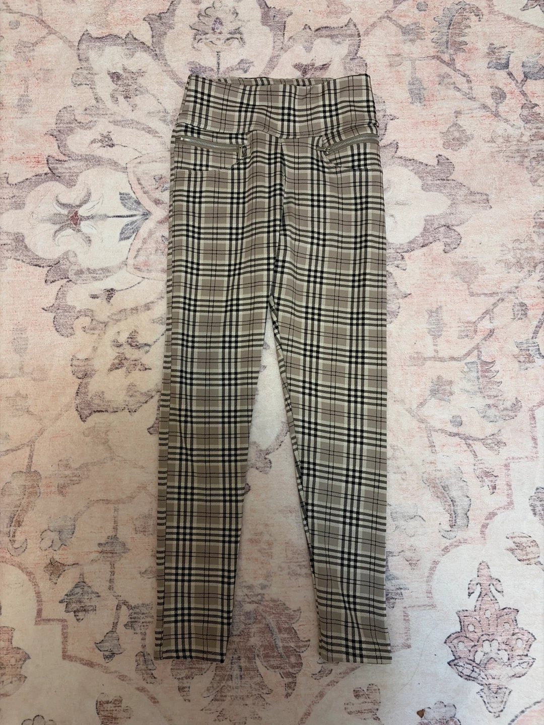 Plaid Beige Pants S