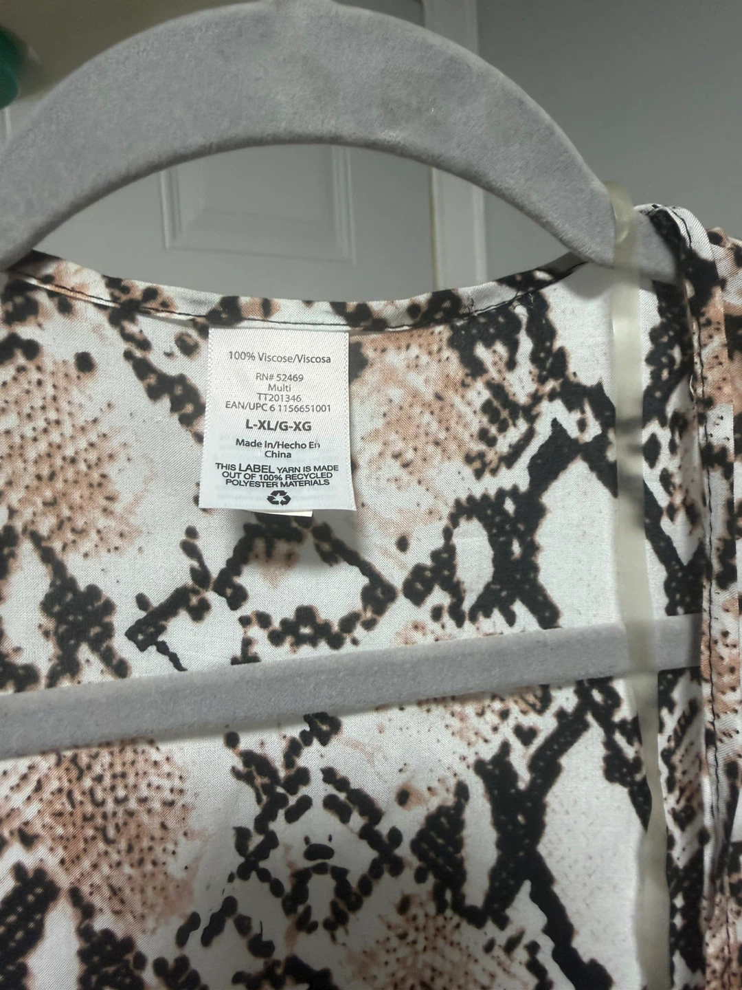 Women's Kimono Cardigan - Snakeskin Print - L-XL - photo 3