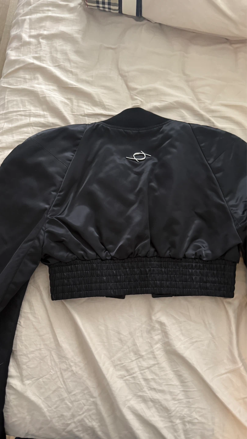 New with Tags AZEPAM Cropped Bomber Jacket - photo 3