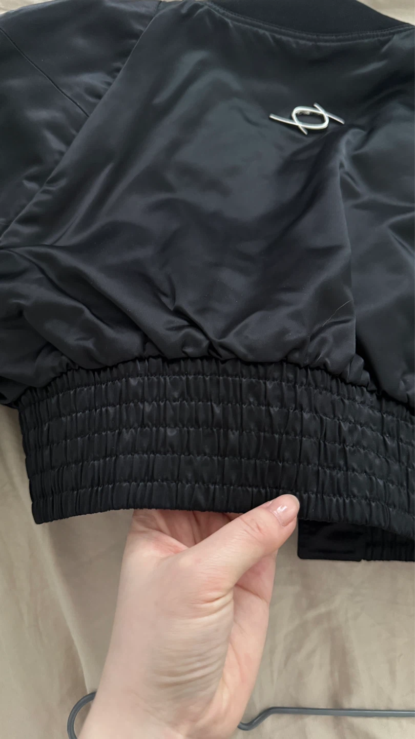 New with Tags AZEPAM Cropped Bomber Jacket - photo 4