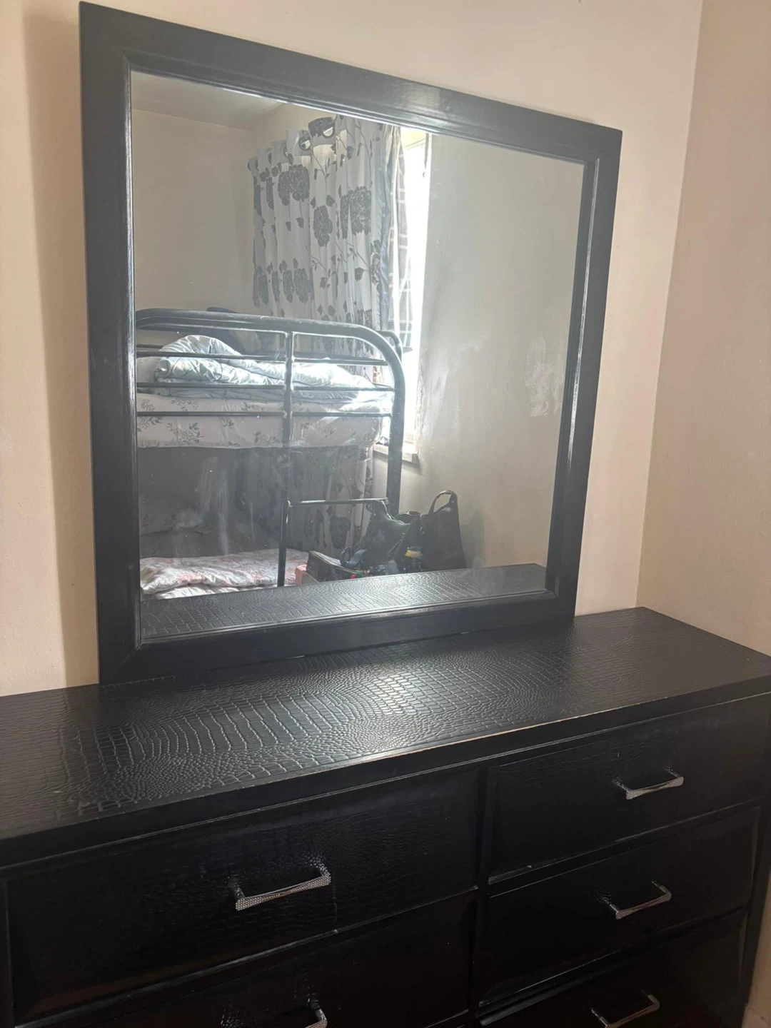 Black Dresser with Mirror,Queen size bed,black dresser ,bunk bed - photo 4