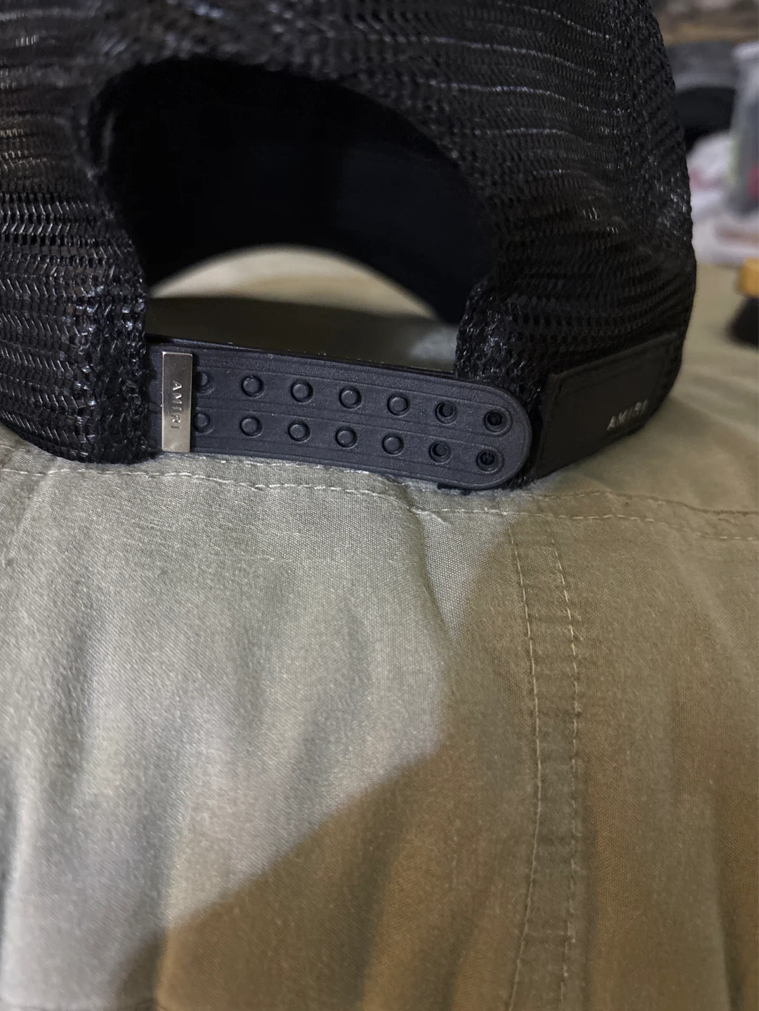 AMIRI Black Trucker Hat with Drip Logo - photo 3