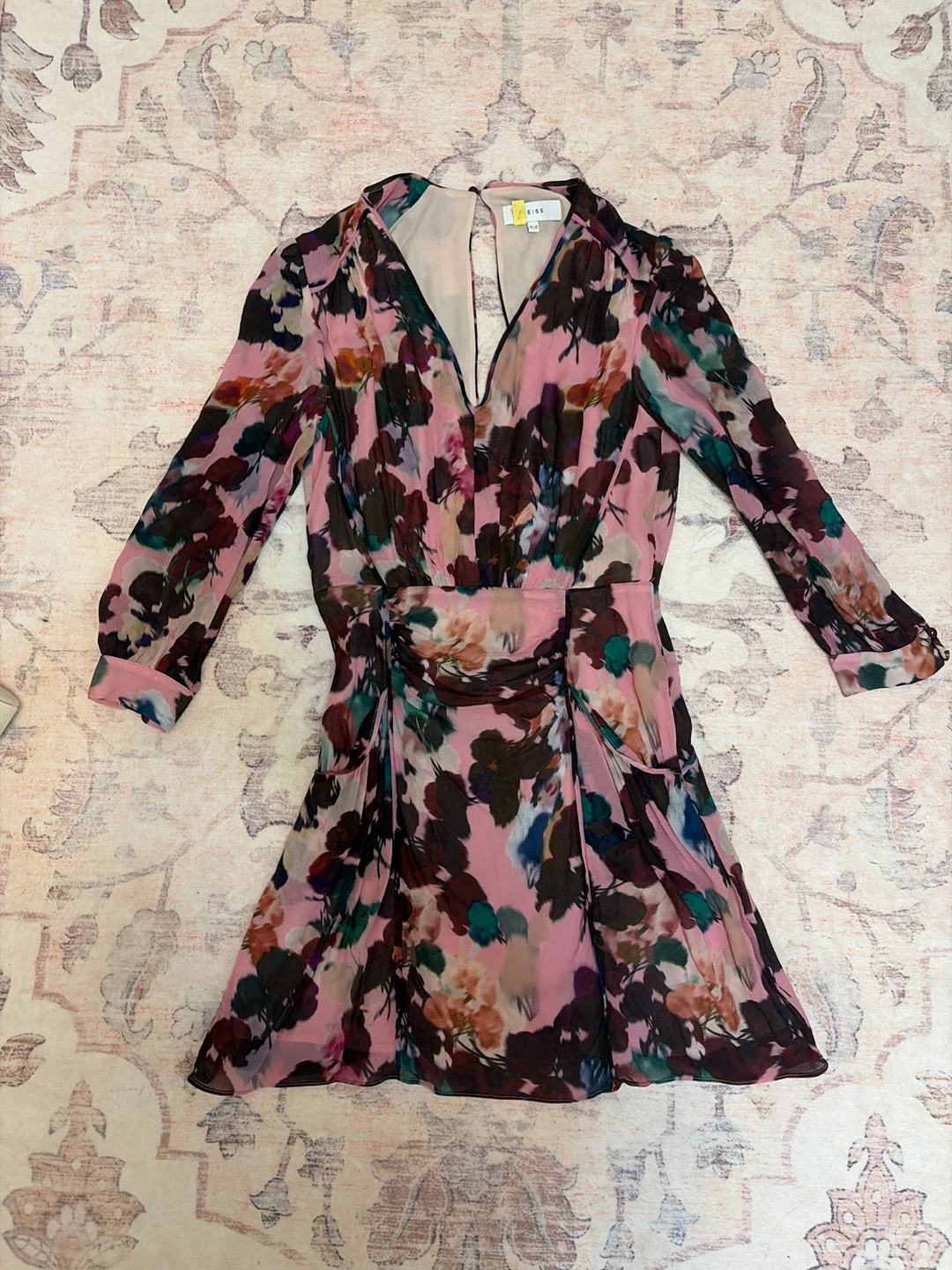 REISS Floral V-Neck Dress