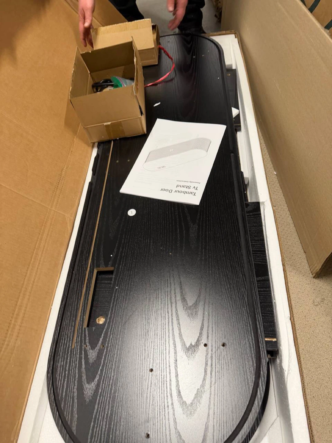 Modern Wood TV Stand with Storage and Shelves to Fit TVs - photo 4