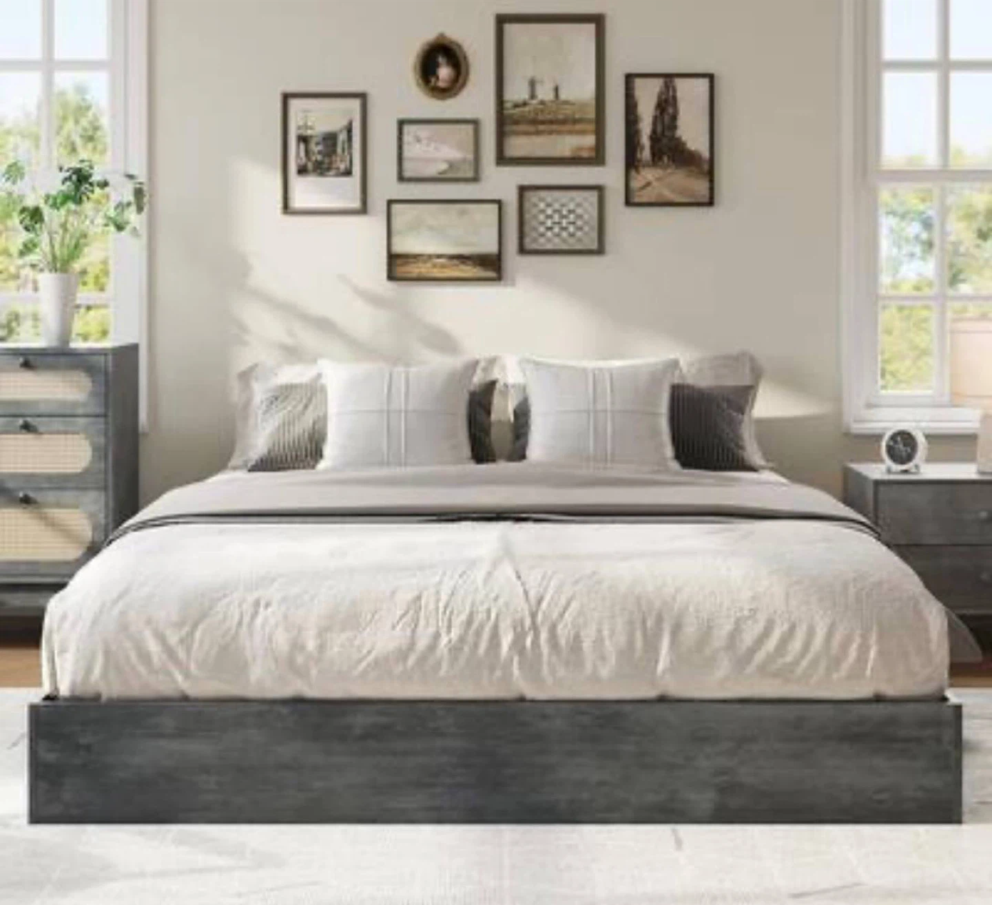 Platform Bed Frame ,No Box Spring Needed, Easy Assembly