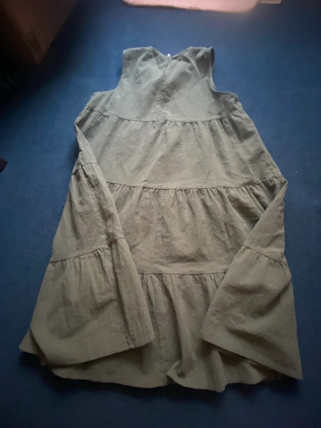 🌱Olive Green Tiered Maxi Dress - Size Medium - photo 5