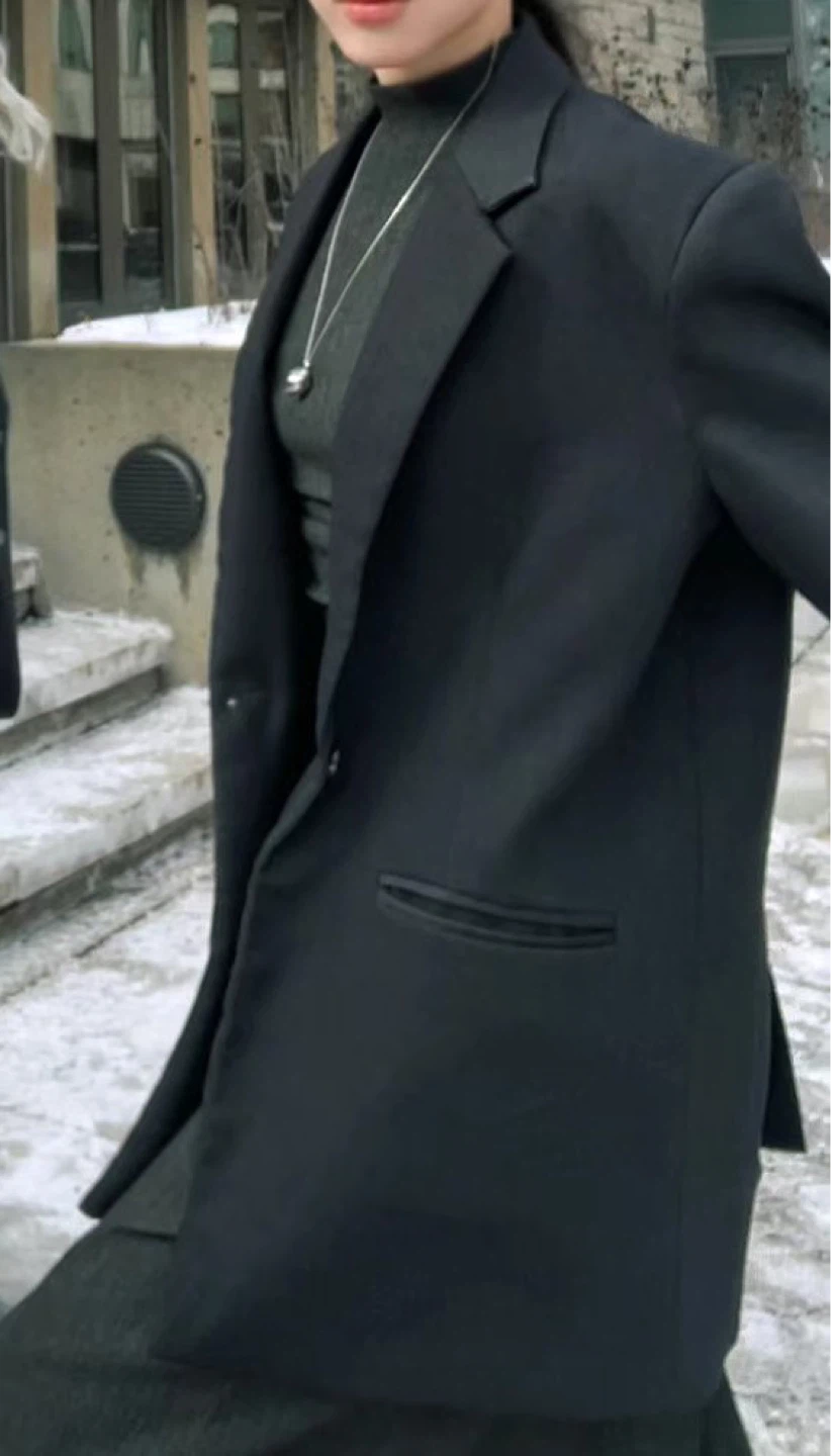 Unisex Oversize Black Blazer - photo 2