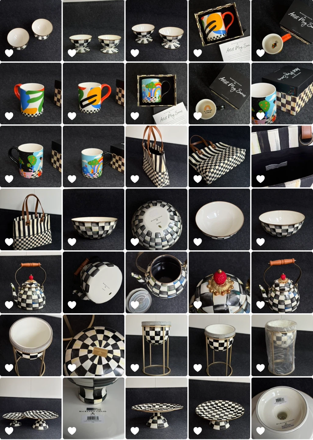 MacKenzie-Childs Courtly Check Collection – Full Set - $950 - photo 2