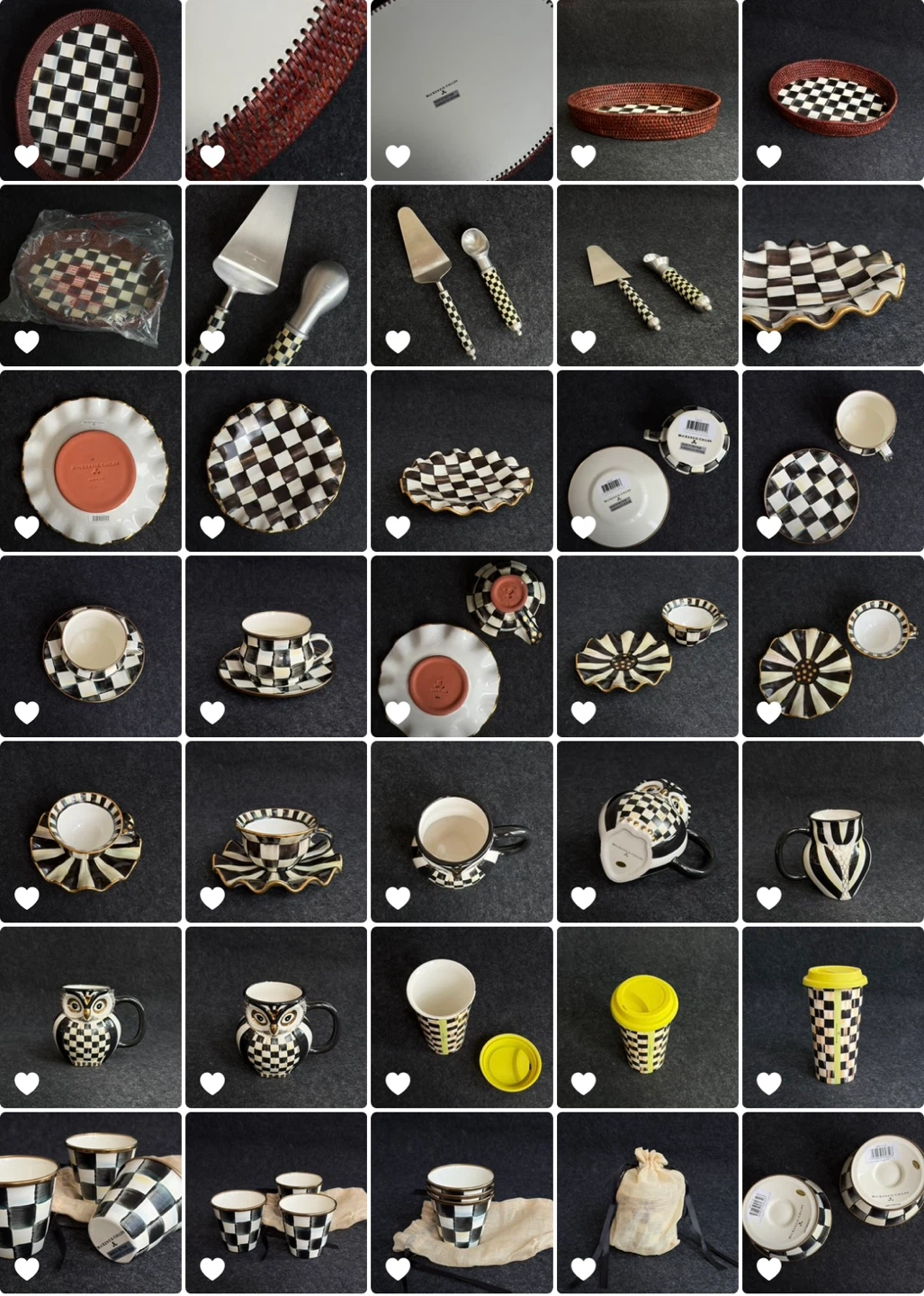 MacKenzie-Childs Courtly Check Collection – Full Set - $950