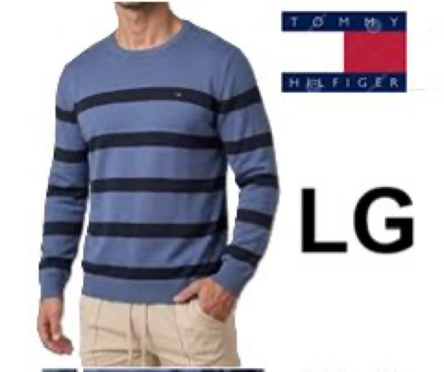 Tommy Hilfiger Striped Crewneck Sweater - L - photo 3