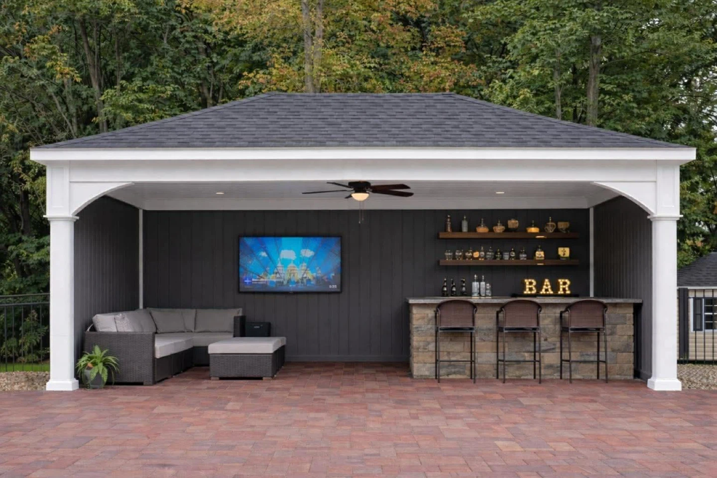 * Wood Patio Roofs & Sheds with Windows and Doors