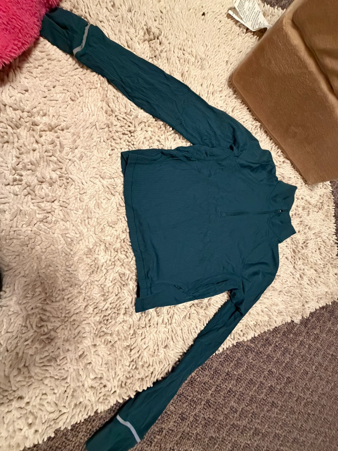 Lululemon Athletica Long Sleeve Half-Zip Pullover Top