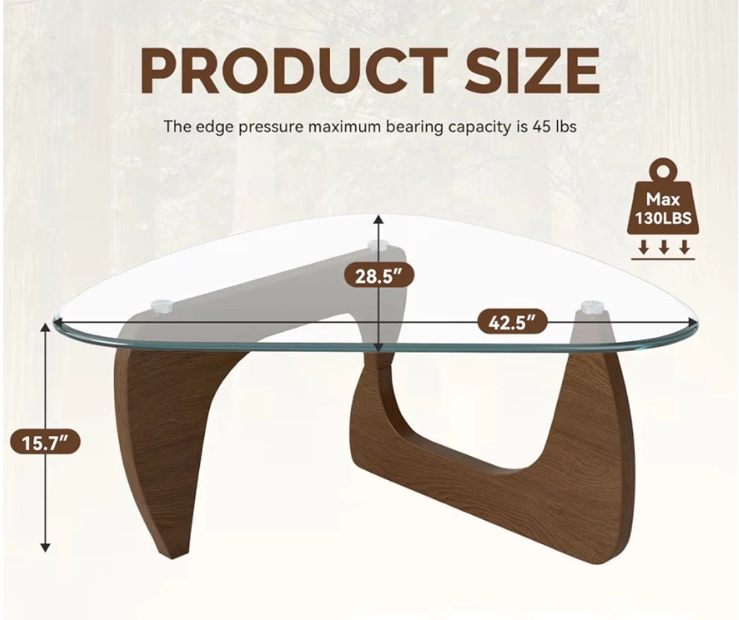 Noguchi styled table-Walnut - photo 2