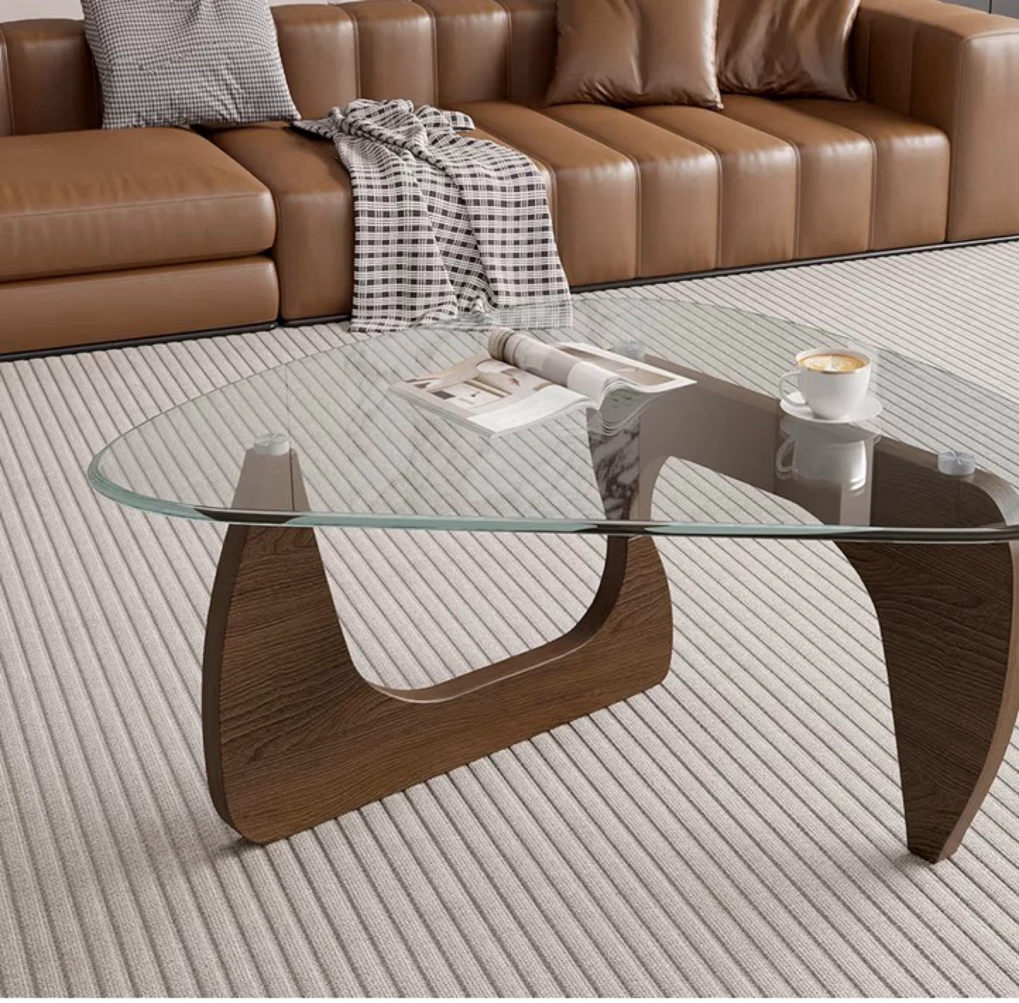 Noguchi styled table-Walnut