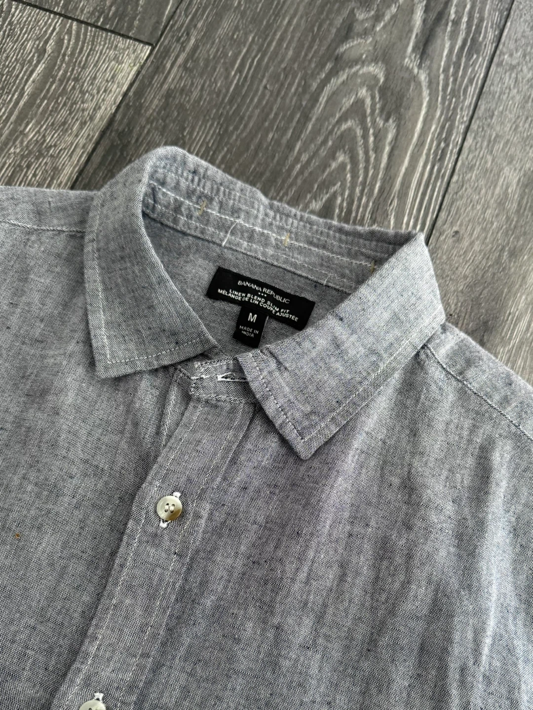 Banana Republic Linen Blend Slim Fit Shirt - Medium - photo 3