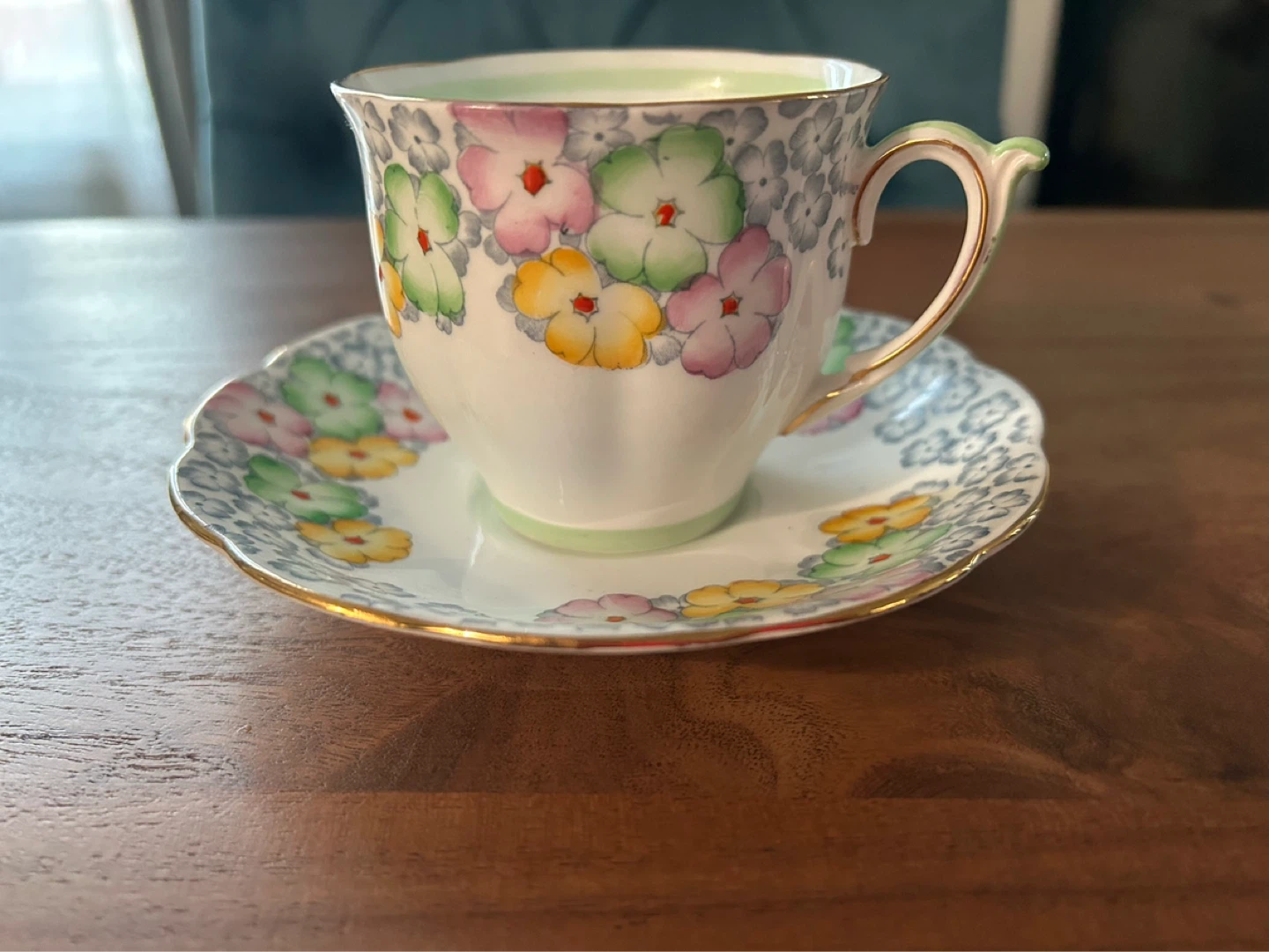 Colclough Bone China Teacup and Saucer Set