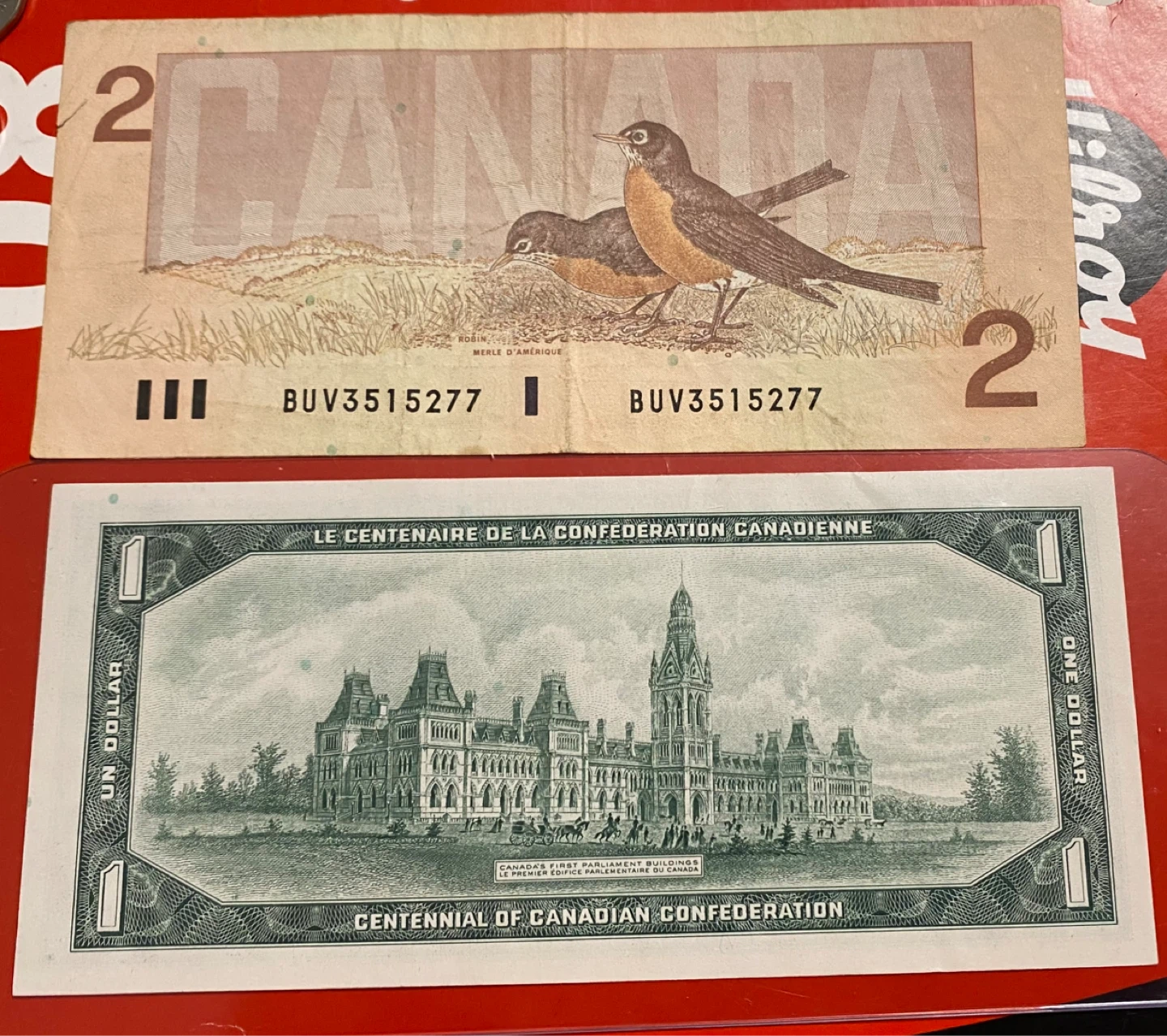 Canada 2 Dollar and 1 Dollar Banknotes - photo 2