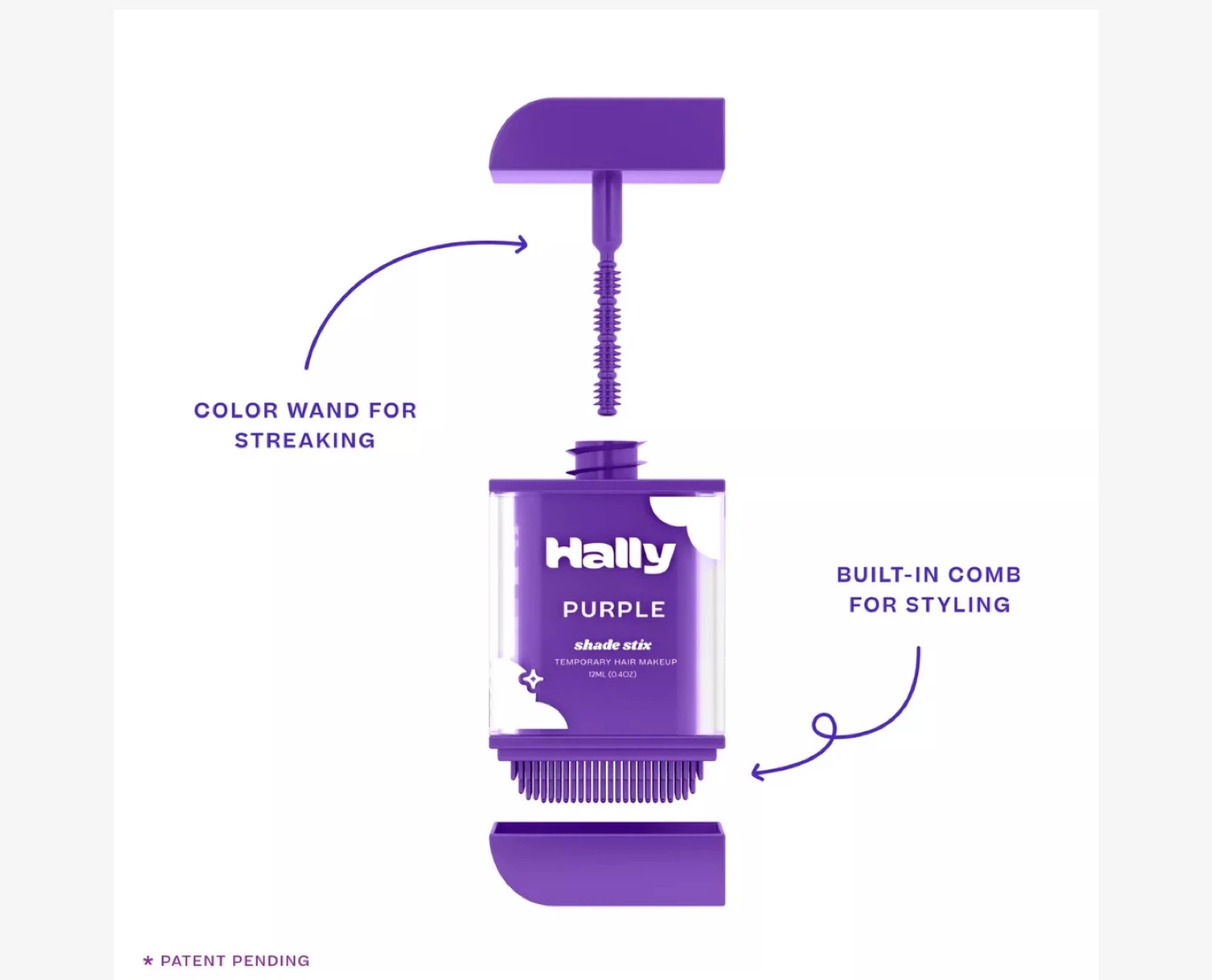 Hally Purple Shade Stix Temporary Hair Color - photo 3