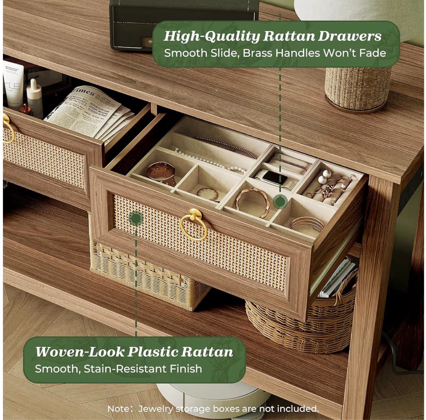 SUPERJARE Console Table with Charging Station - photo 4