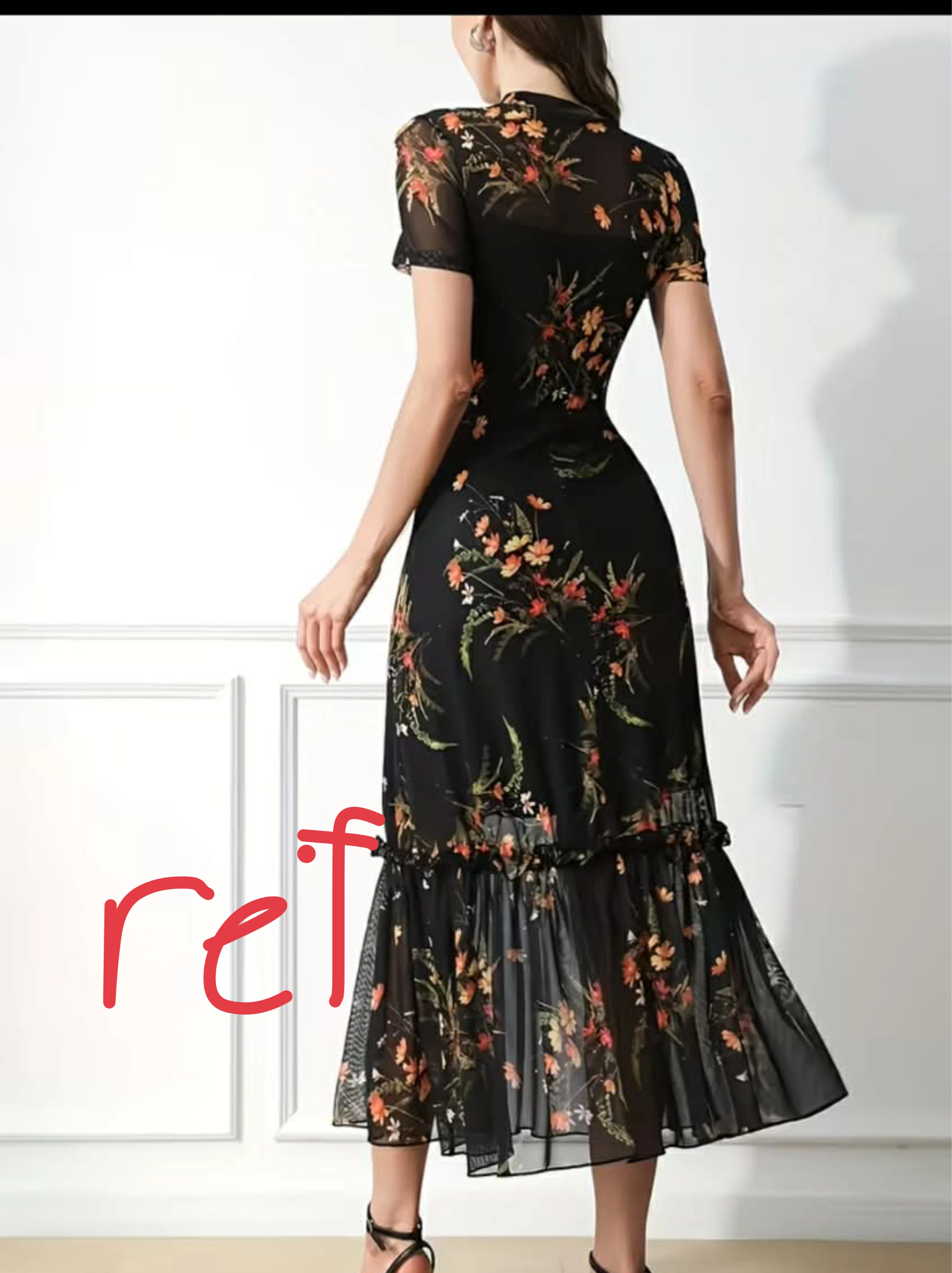 Sheer Floral Midi Dress 🌱 - photo 5