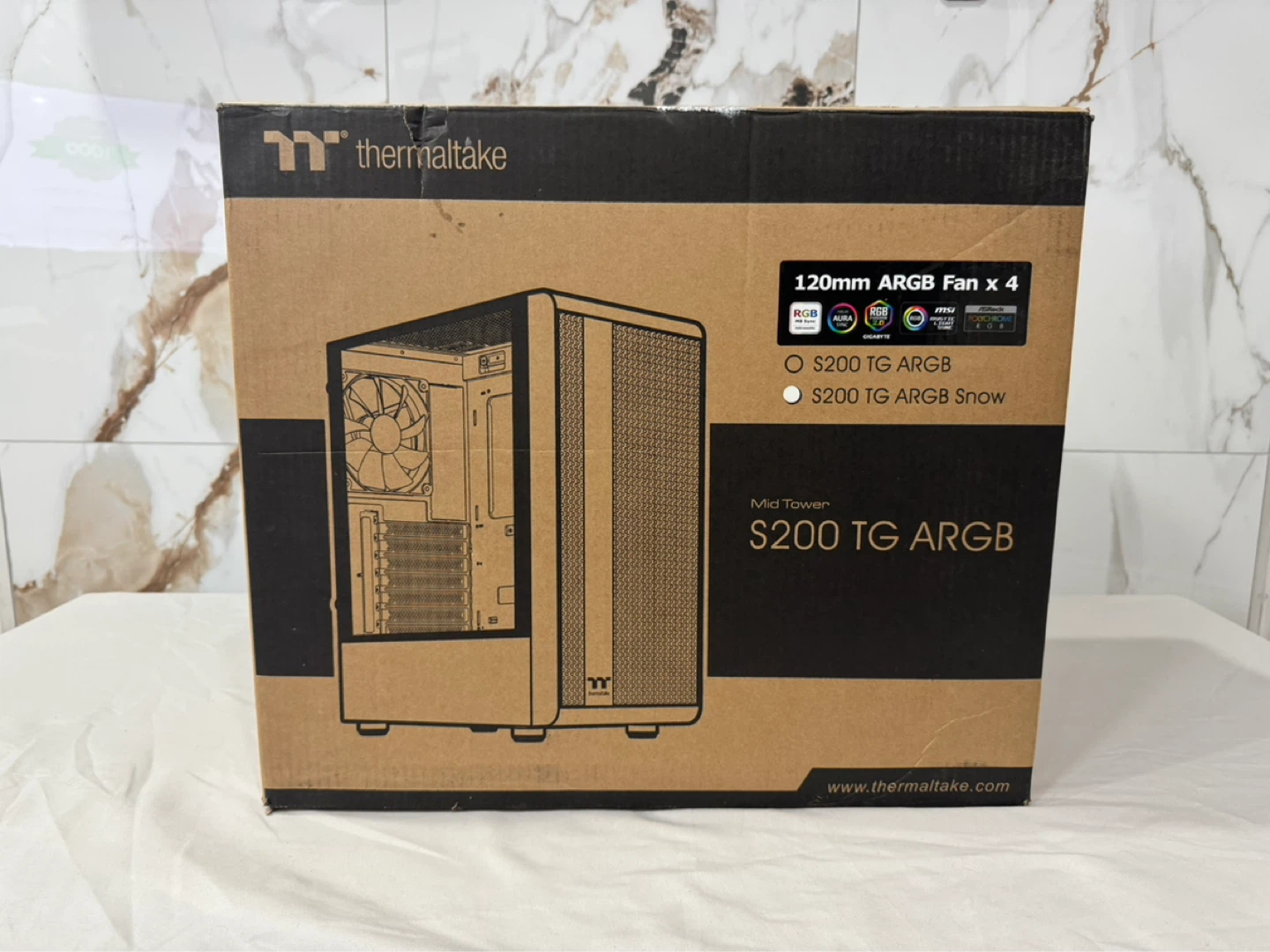 Thermaltake S200 Plus Snow White ARGB Case | Open Box New