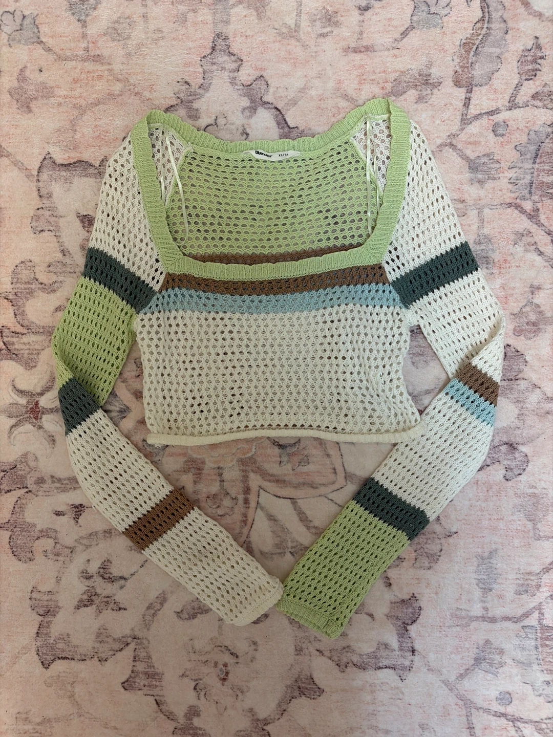 Bluenotes Crochet Sweater XS