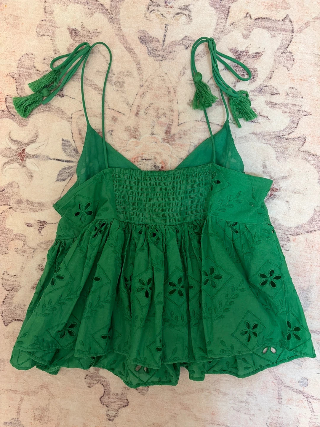 H&M Green Eyelet Tassel Cami - M - photo 3