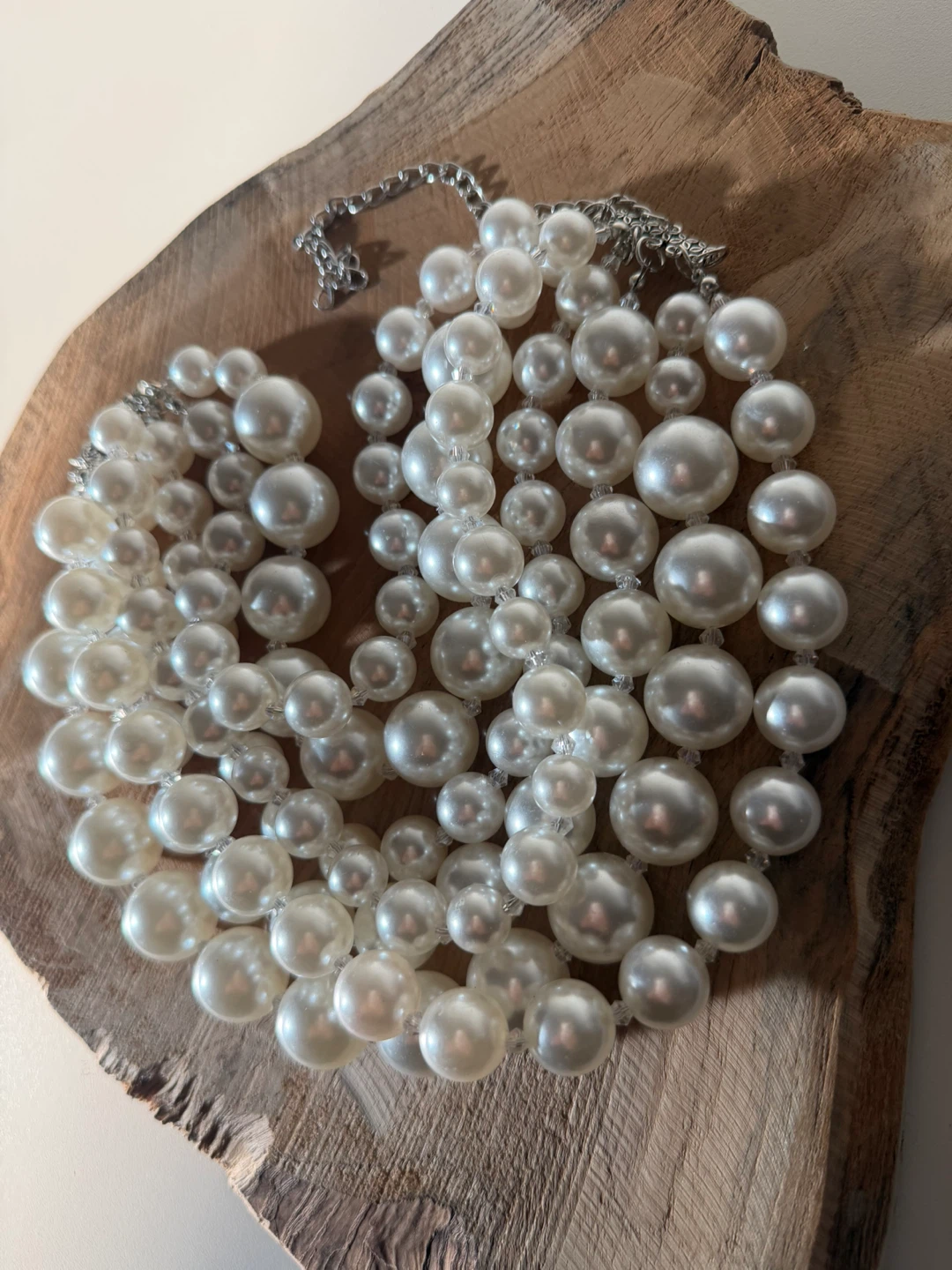 Chunky Multi-Layer Pearl Necklace - NEW - photo 2