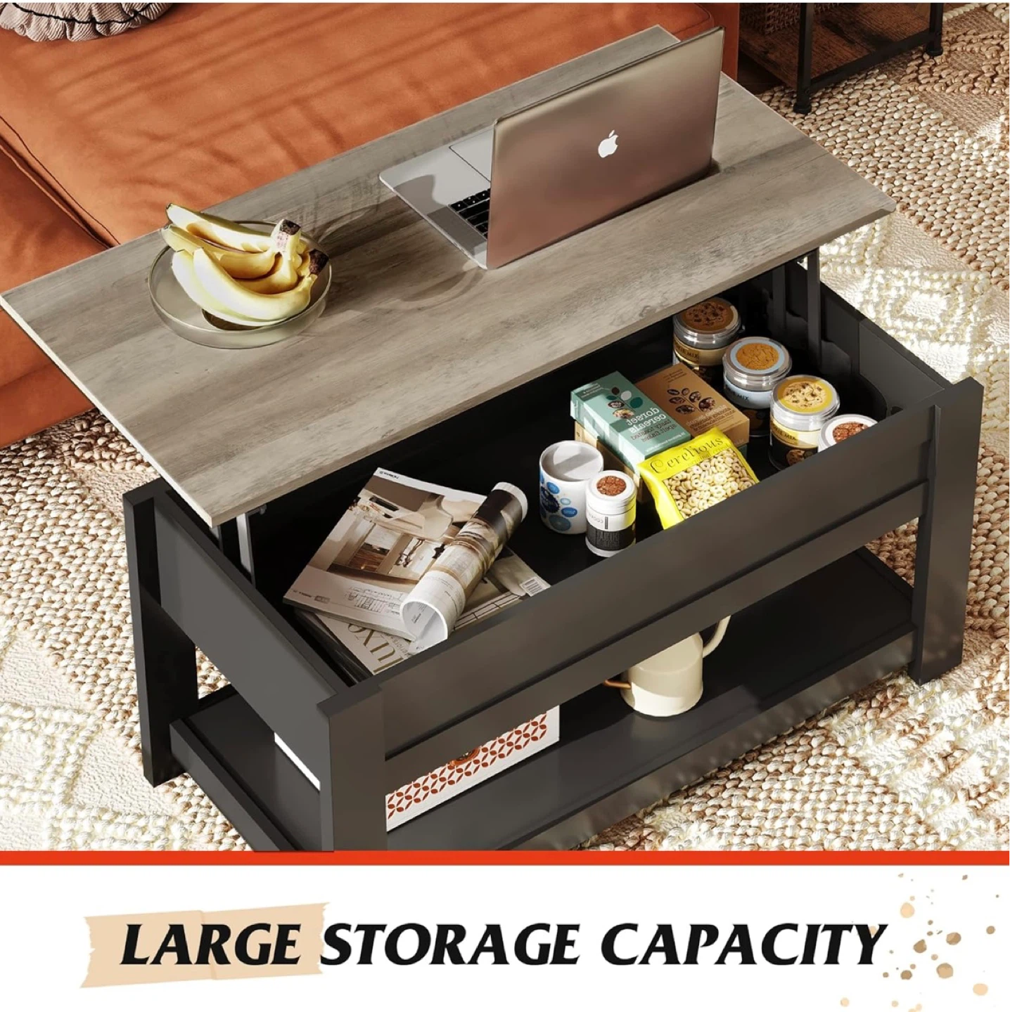 Lift Top Coffee Table with Storage - photo 3