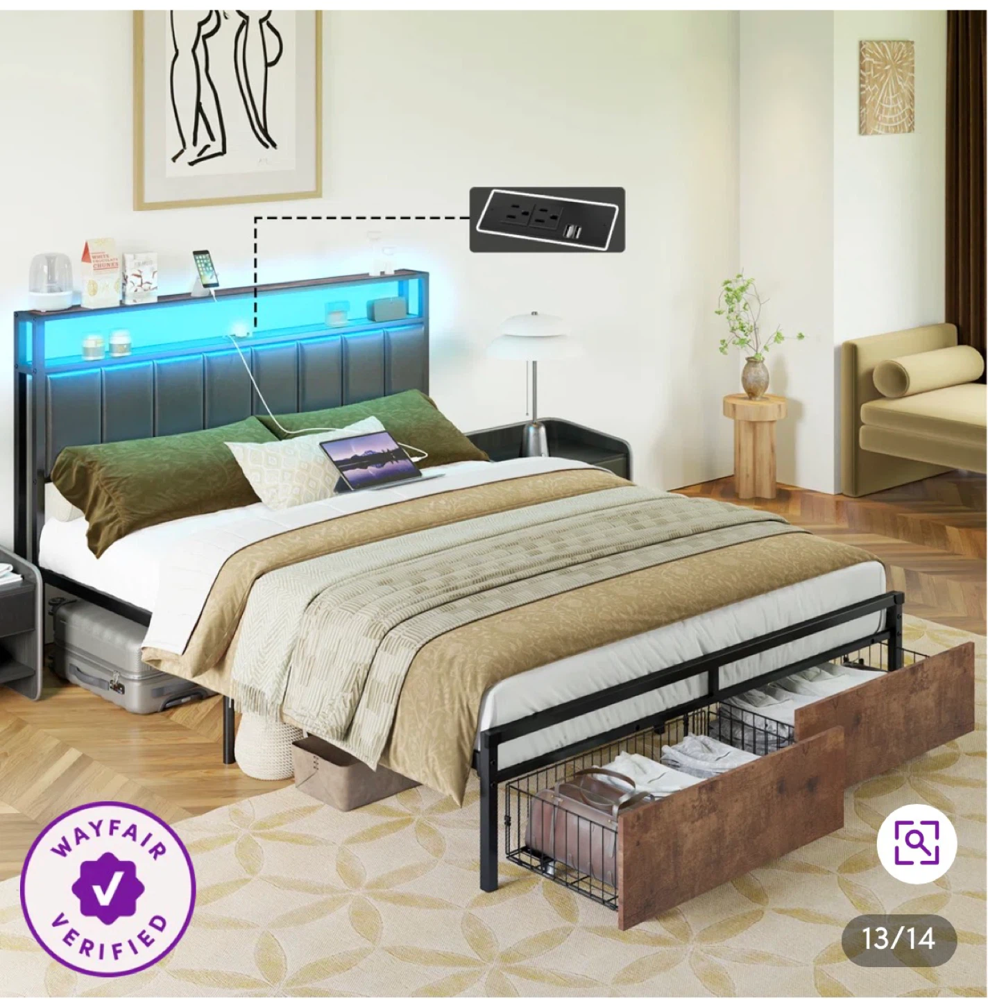 Queen bed frame free pick up only