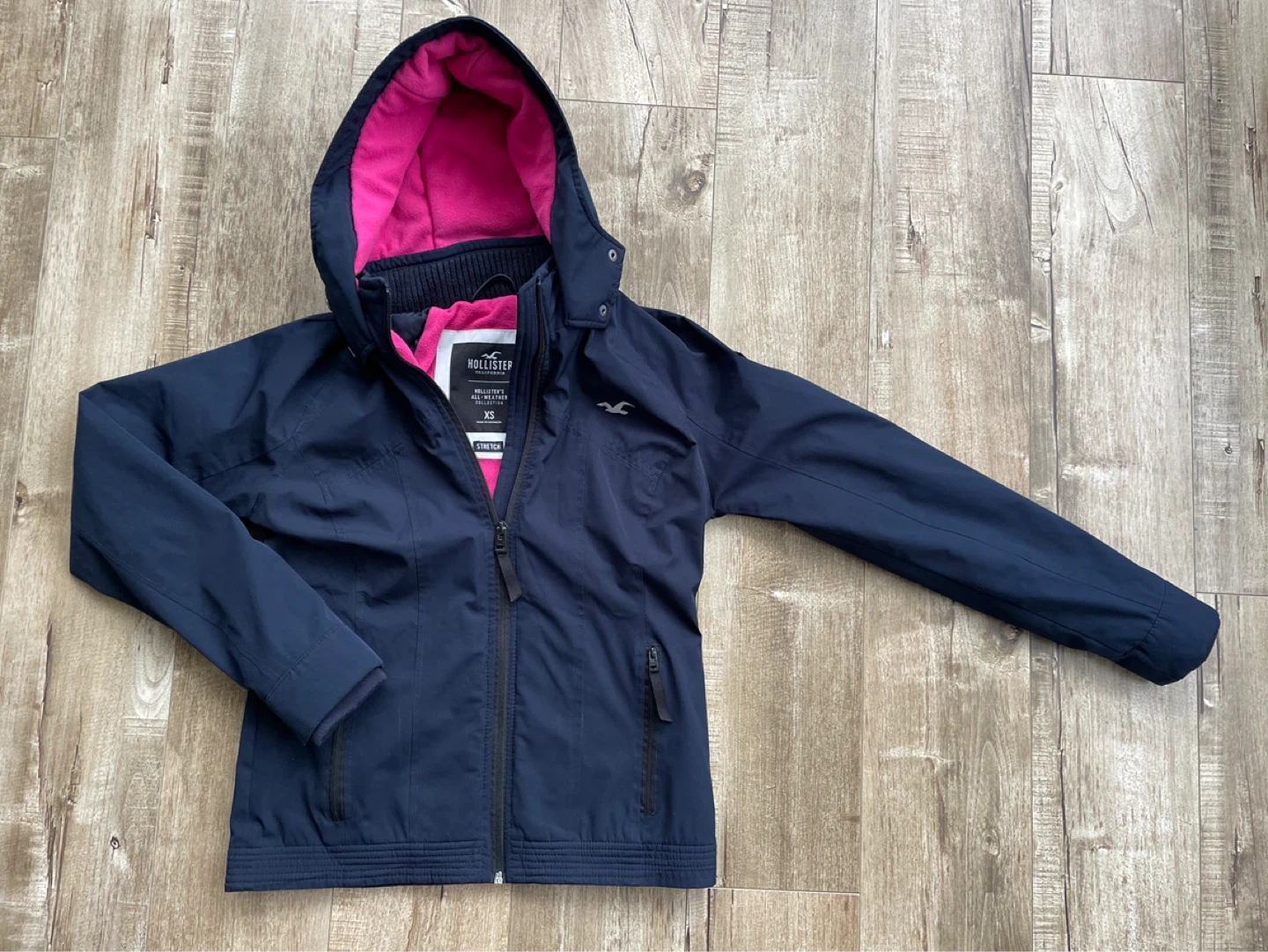 Hollister Navy Blue All-Weather Jacket (Women XS)