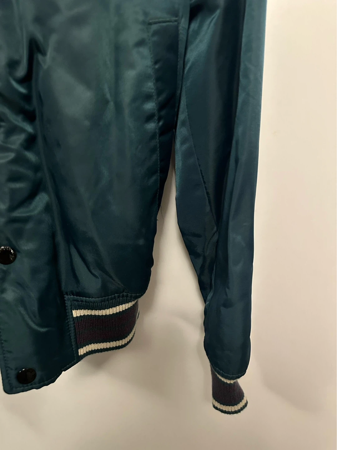 H&M Teal Bomber Jacket with Grey Hoodie XS - photo 3