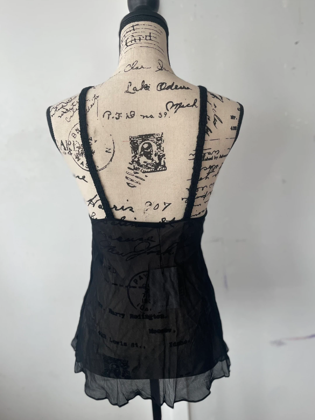 Black Crochet Trim Camisole - Size S - photo 2