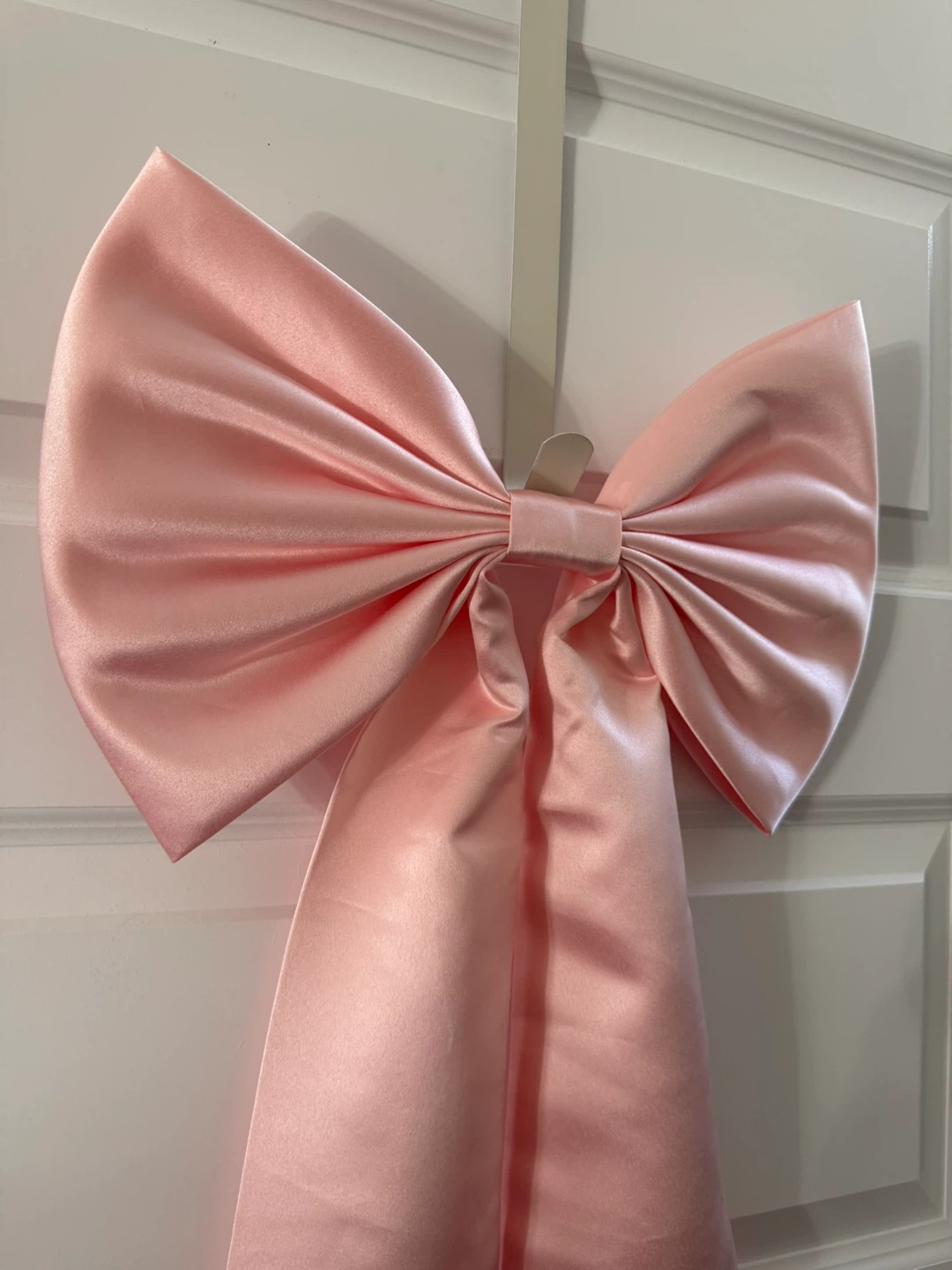 Pink satin back, large single-layer black bow & 150 cm ribbon - photo 2