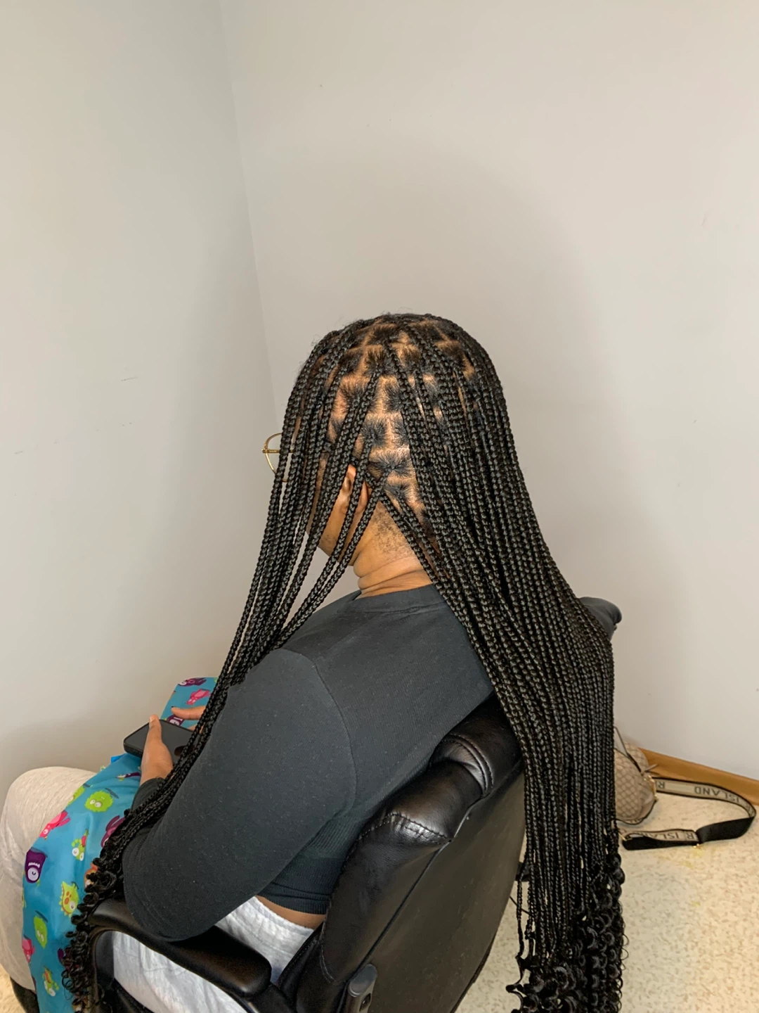 Box Braids with Curly Ends