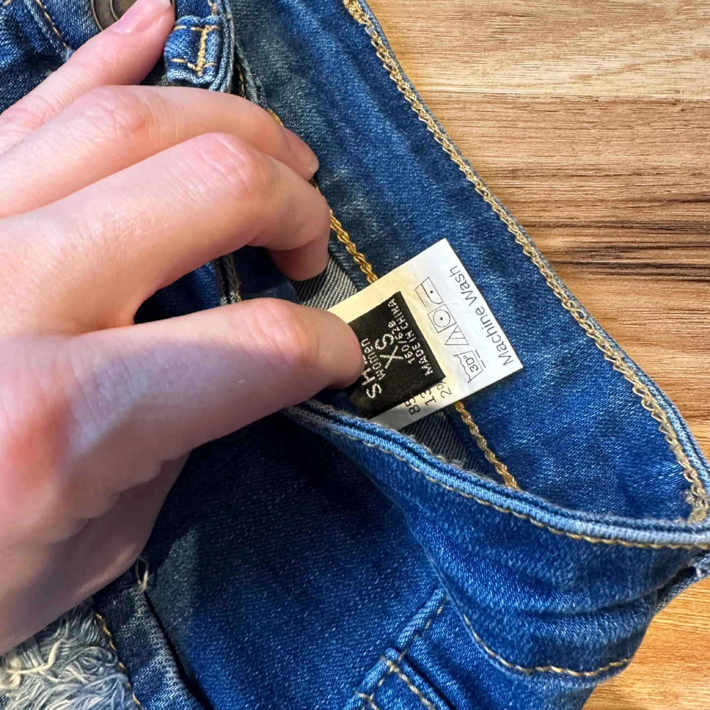 Distressed Denim Jean Shorts - XS - photo 2