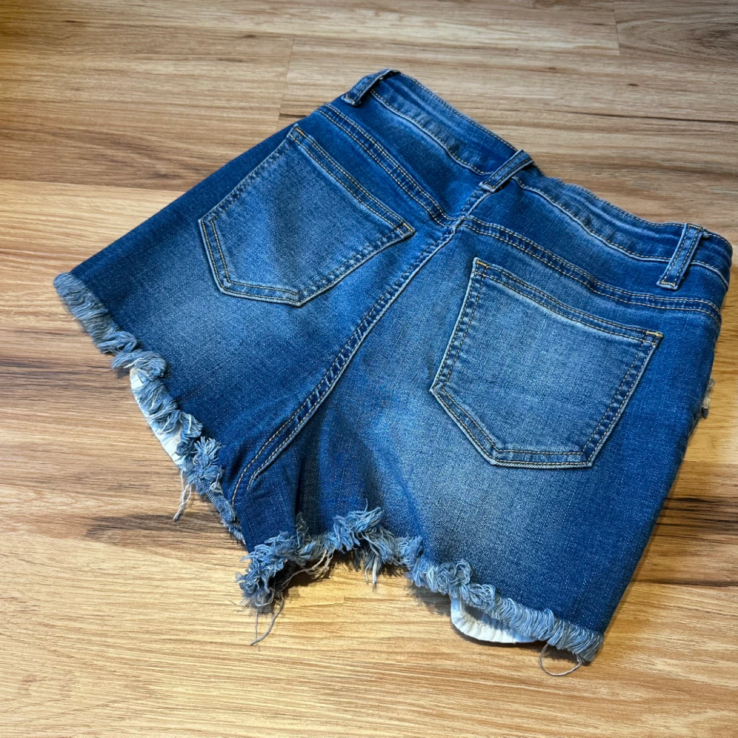 Distressed Denim Jean Shorts - XS - photo 3
